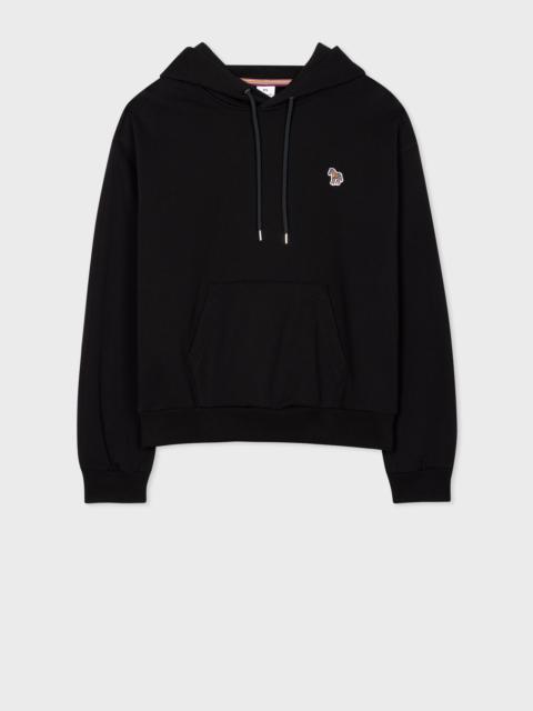Paul Smith Black Cotton Zebra Logo Hoodie