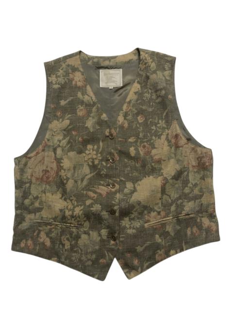 Vintage Burberrys Vest Florals Rare Design