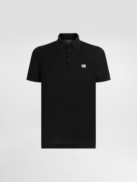 Dolce & Gabbana Cotton polo-shirt with logo tag