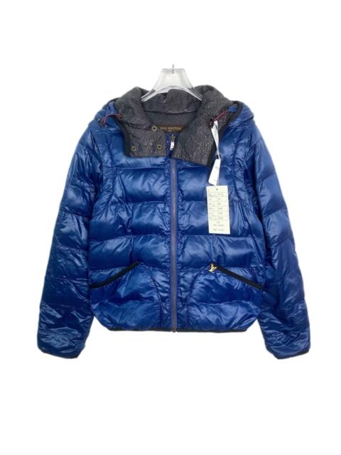 Louis Vuitton Louis Vuitton Logo Hooded Down Jacket Zip Jacket Blue