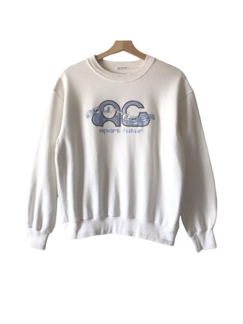 Other Designers Vintage - Authentic Vintage Courreges Sport Futur Paris Logo Crewneck