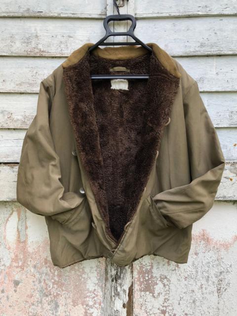 Other Designers Other - Vintage WW2 Military Blanket Fur Lining Army Jacket