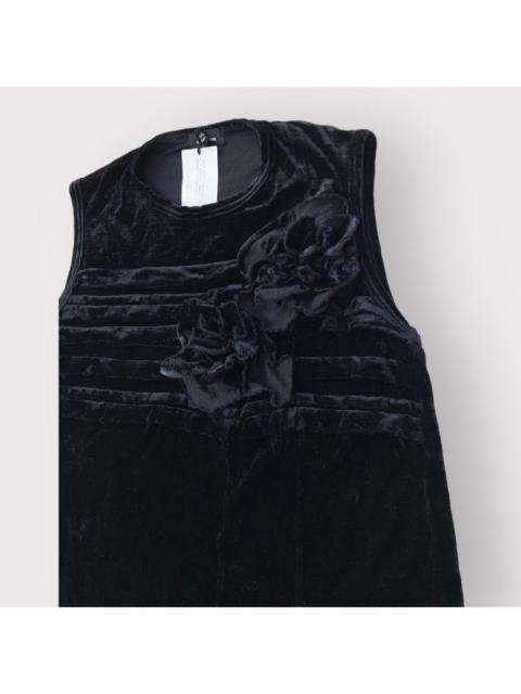 Comme Des Garçons AW03 Flowers Attached Velour Top
