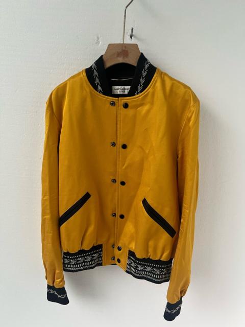 SAINT LAURENT Saint Laurent Lauren Paris Varsity Yellow Jacket