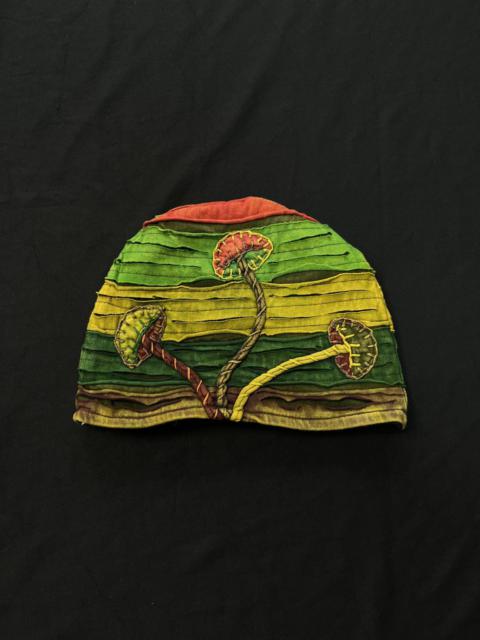 Rare 3 Mushroom Psychedelic Style Handmade Beanie Hats OS