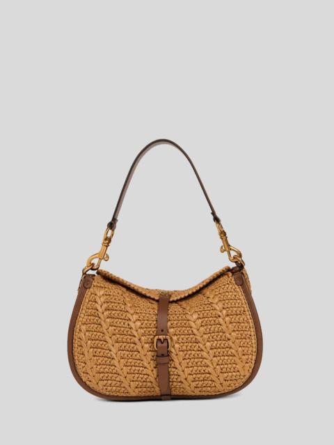 Etro MEDIUM PONY BAG IN CROCHETED RAFFIA