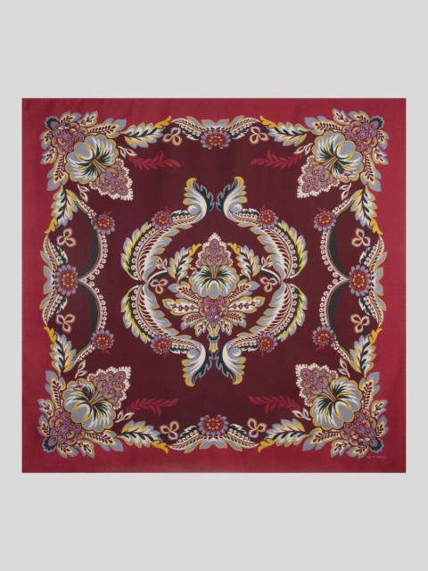 Etro SILK SCARF WITH FLOWER AND BEE MOTIF