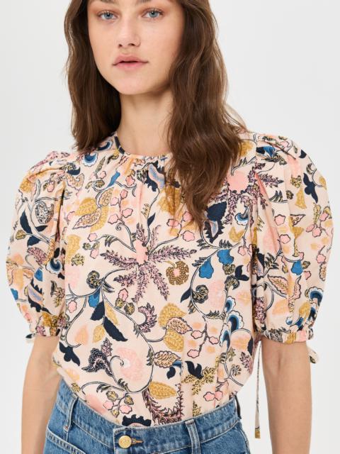 ULLA JOHNSON Coralie Short Sleeve Blouse