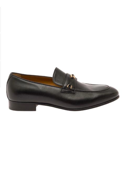 Gucci logo leather loafers