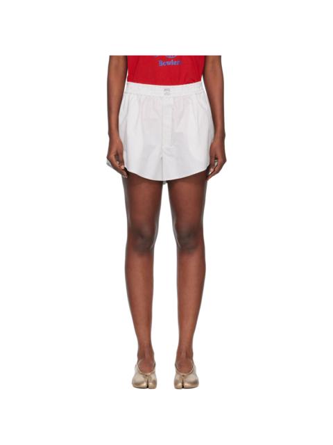 MM6 Maison Margiela Off-White Poplin Cotton Shorts