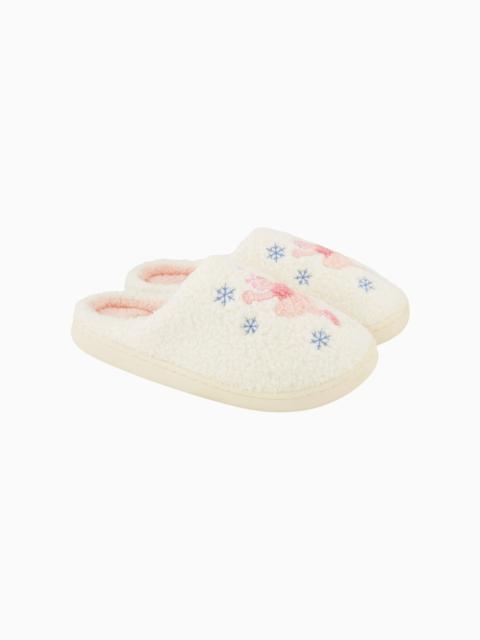 LoveShackFancy LoveShackFancy x Roller Rabbit Sugarplum Monkey Fuzzy Slippers