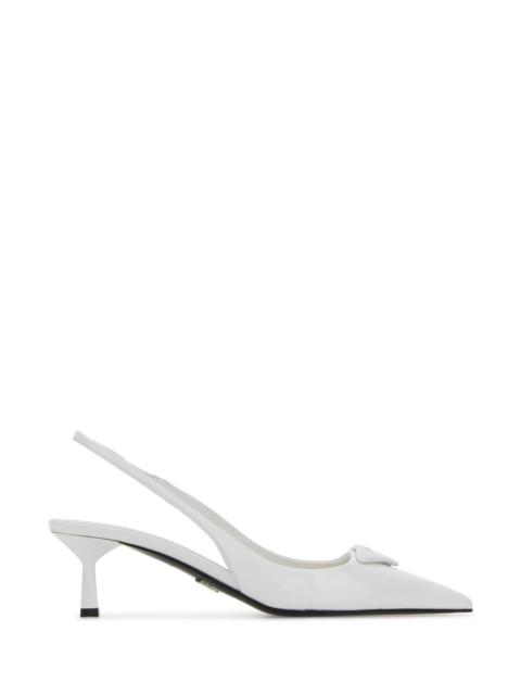 Prada Prada Women White Leather Pumps