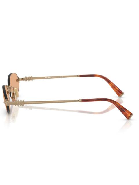 Miu Miu Miu Miu Orange Oval Ladies Sunglasses MU A54S 7OE90X 51