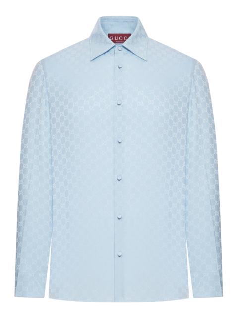 GUCCI Gucci Men Gg Jacquard Silk Shirt