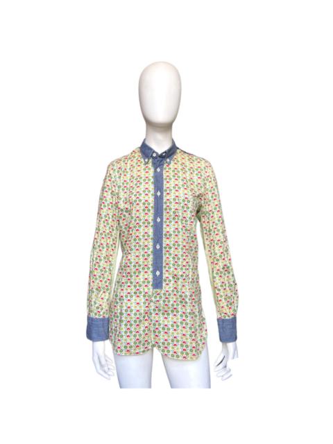 Junya Watanabe floral denim patchwork shirt xs