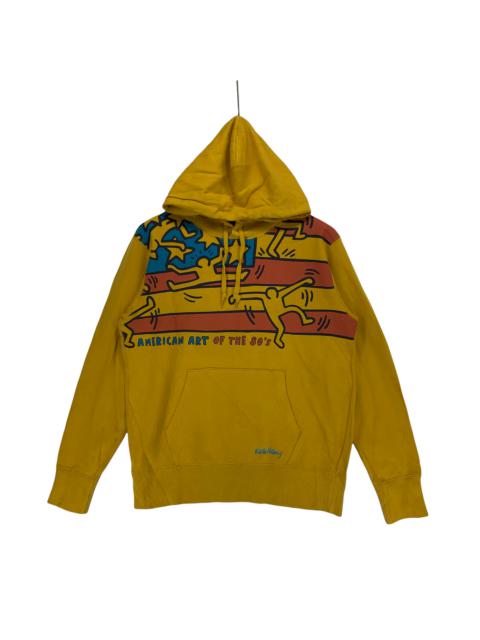 Other Designers Streetwear - Keith Haring American Art of the 80' Yellow Hoodie #3441-122