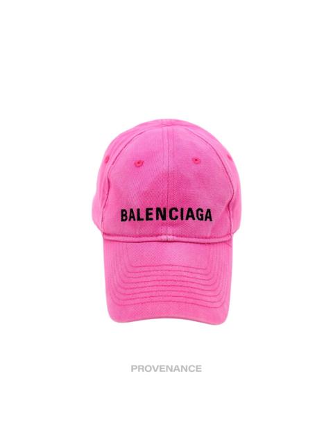 BALENCIAGA Balenciaga Embroidered Logo Cap - Washed Pink