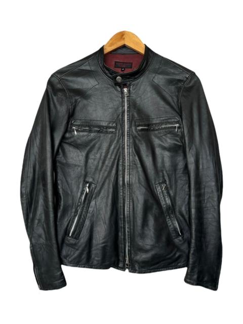 Other Designers Vintage Zazous Zipper Black Racing Leather Jacket
