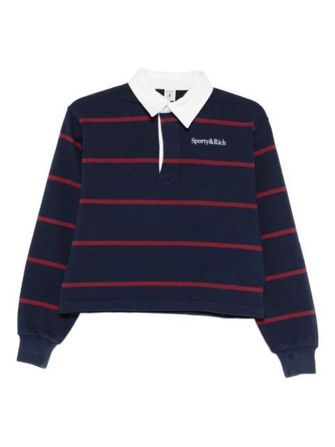 Sporty & Rich Sporty & Rich Striped Polo Top
