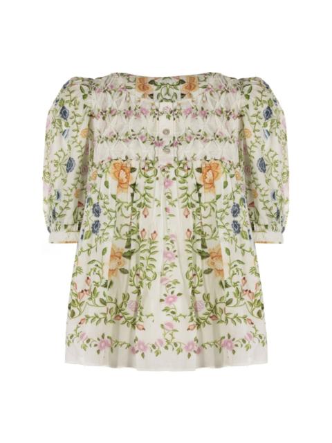 FARM RIO floral print blouse
