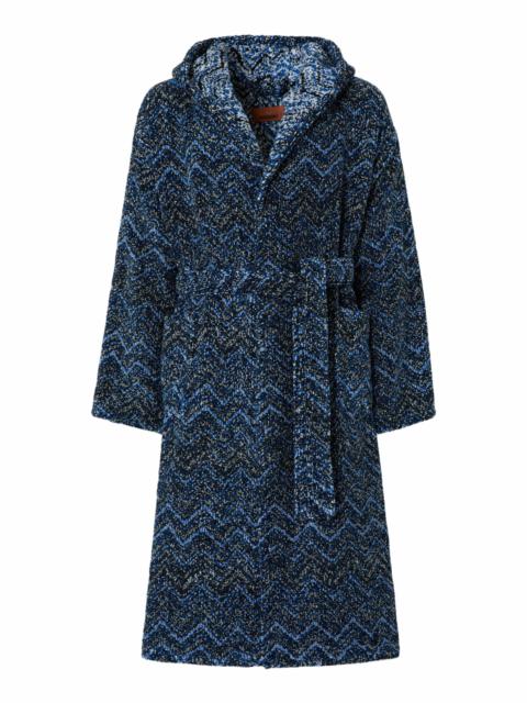 Missoni Missoni Home Azul Cotton Terry Chevron Bathrobe in Blue at Nordstrom