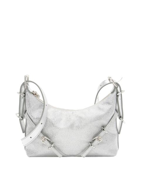 Givenchy Givenchy Silver Crystal & Metallic Leather & Satin Voyou Mini Shoulder Bag (Authentic Pre-Loved)
