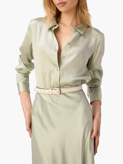 CAMI NYC CAMI NYC Crosby Silk Charmeuse Button-Up Shirt in Sea Glass at Nordstrom