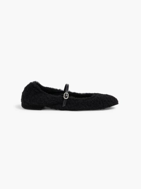 Stuart Weitzman Lennox shearling Mary Jane flats