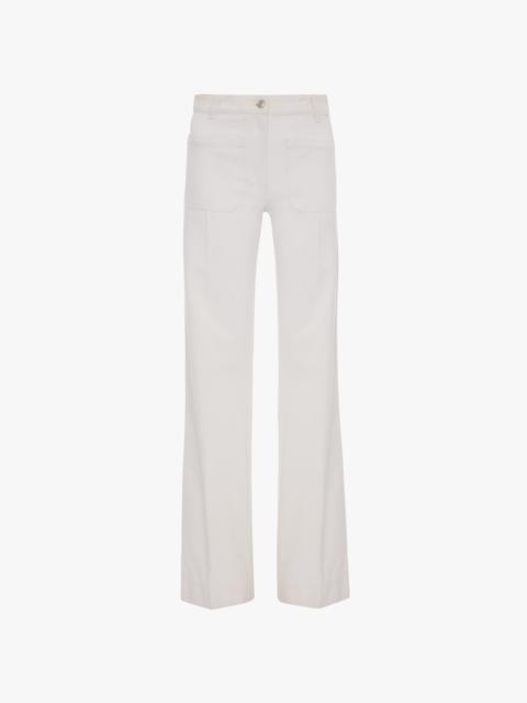 Victoria Beckham New Alina Stretch Jean In Washed White