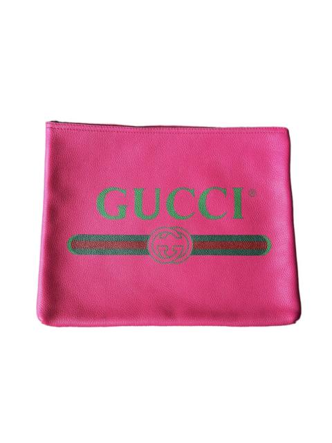 GUCCI Gucci Leather Logo Portfolio Clutch/Pouch bag