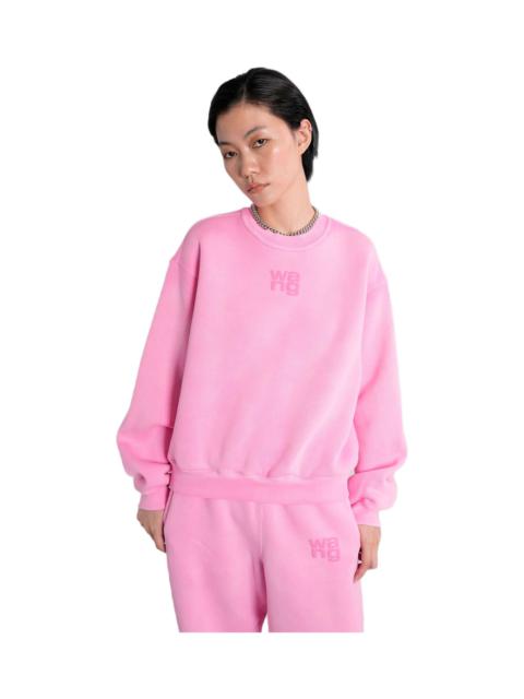 Alexander Wang Sweatshirt In Rose-pink Cotton