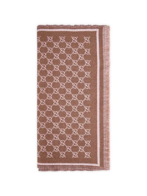GUCCI Gucci Women Brown Gg Wool Blend Scarf