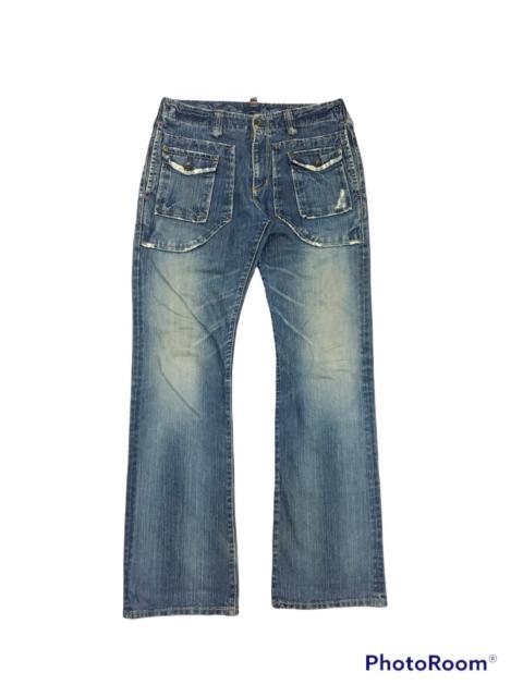 Other Designers Edwin Bushpant Flare Distressed Denim pants