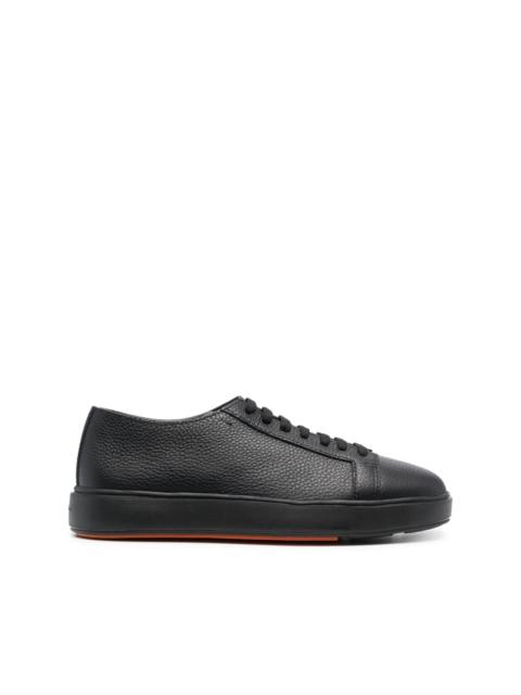 Santoni leather low-top sneakers