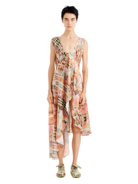 Collina Strada MULTI PLAID TULIP DRESS