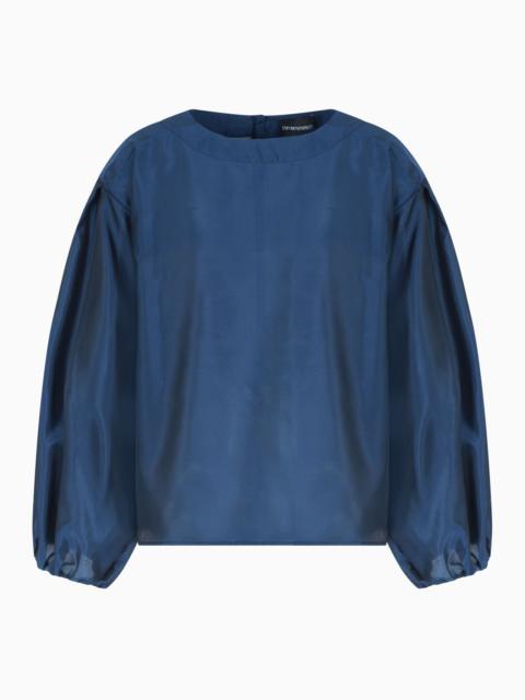 EMPORIO ARMANI TECHNICAL MUSLIN BLOUSE
