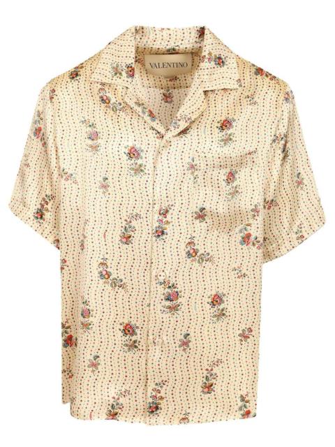Valentino Valentino Garavani Men Papier Floral Bowling Shirt