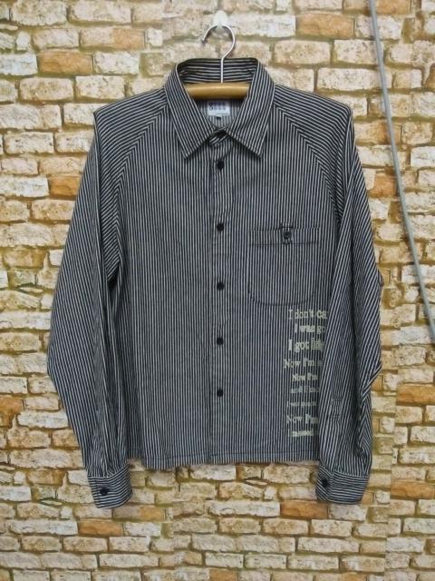 Other Designers Vintage - 90s TAKEO KIKUCHI BONDAGE POEM CHORE WABASH SHIRT(B154)