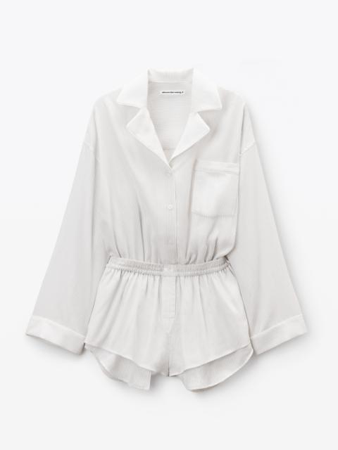 Alexander Wang Black & White Pre-Styled Pajama Romper