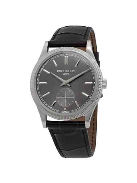 Pre-owned Patek Philippe Calatrava Grey Dial Men's Watch 6119G-001