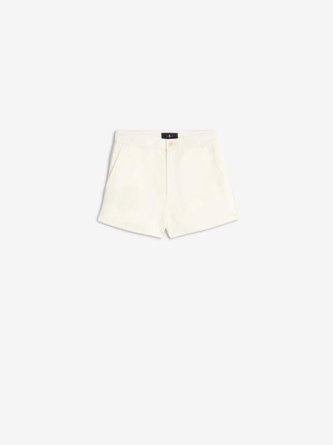 7 For All Mankind Linen Blend Chino Short in Ivory