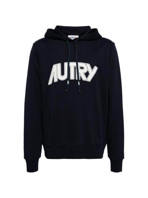 AUTRY logo-print cotton hoodie