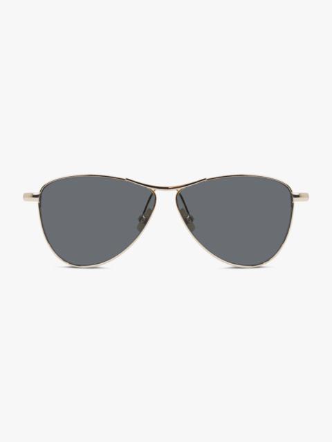 SAINT LAURENT SL 831 ANGLED AVIATOR SUNGLASSES | BLACK/GOLD