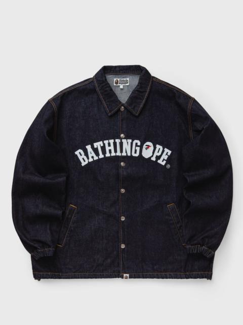 BATHING APE RELAXED FIT DENIM COACH JACKET