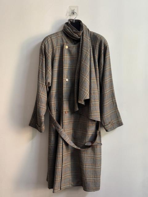 GUCCI Gucci SS19 Runway Plaid Padded Shoulder Wool Coat