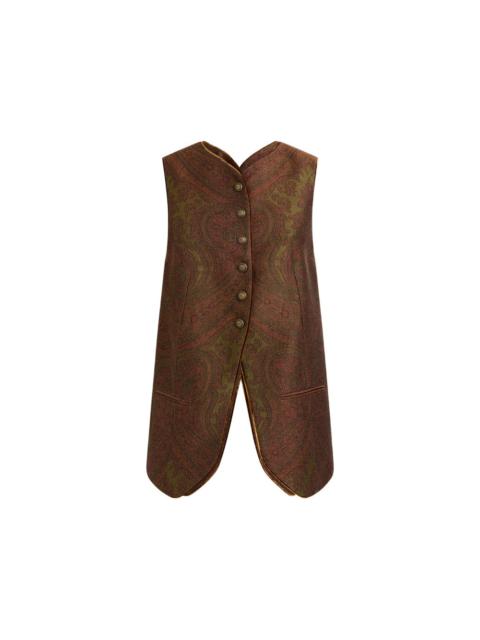 Etro Etro Brown Jackets - Waistcoat & Gilets Women