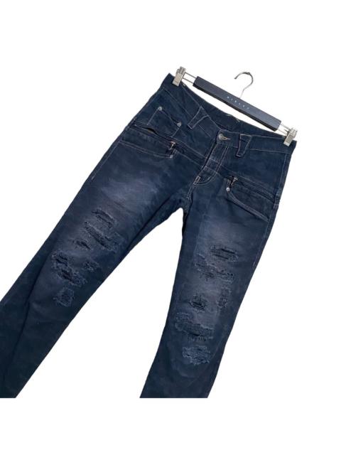 PPFM PPFM Distressed Denim Jeans Stretch