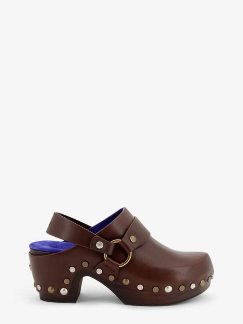 Chloé Chloe' Talis Wedge Leather Clogs