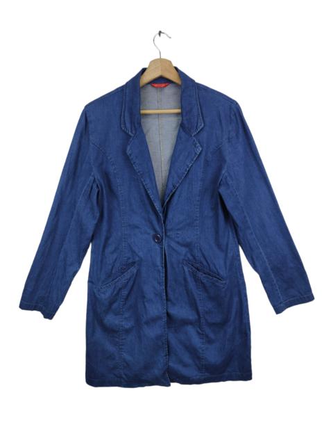 Other Designers Archival Clothing - Vintage Long Denim Blazer Japanese Brand
