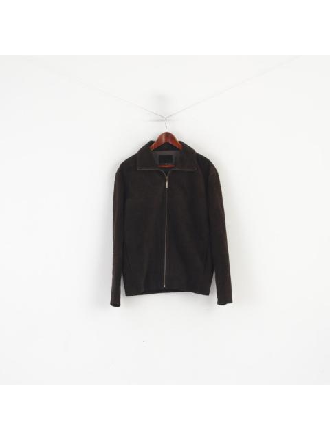 Batistini Men M Jacket Dark Brown Leather Vintage 7237